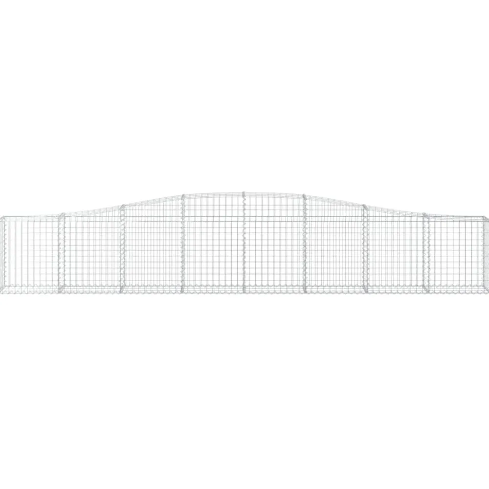 Clearance FinePRICE Kaareva kivikori 200x50x40/60 cm galvanoitua rautaa