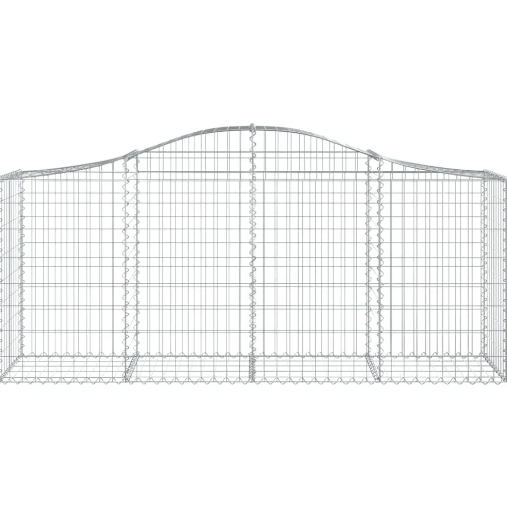 Clearance FinePRICE Kaareva kivikori 200x50x40/60 cm galvanoitua rautaa