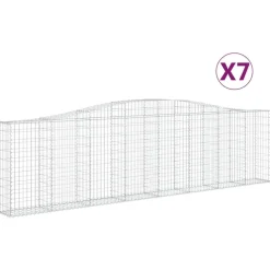 Clearance FinePRICE Kaareva kivikori 200x50x40/60 cm galvanoitua rautaa