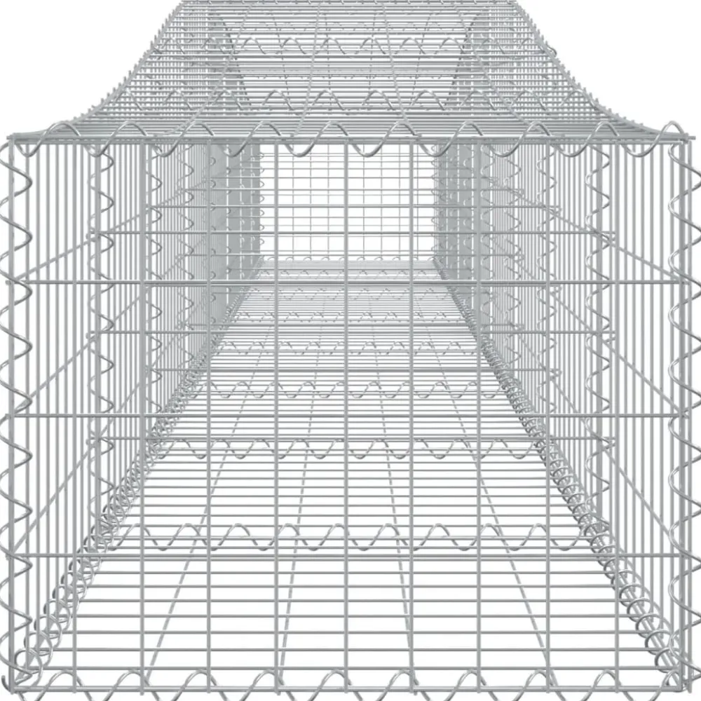 Clearance FinePRICE Kaareva kivikori 200x50x40/60 cm galvanoitua rautaa
