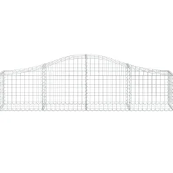Clearance FinePRICE Kaareva kivikori 200x50x40/60 cm galvanoitua rautaa