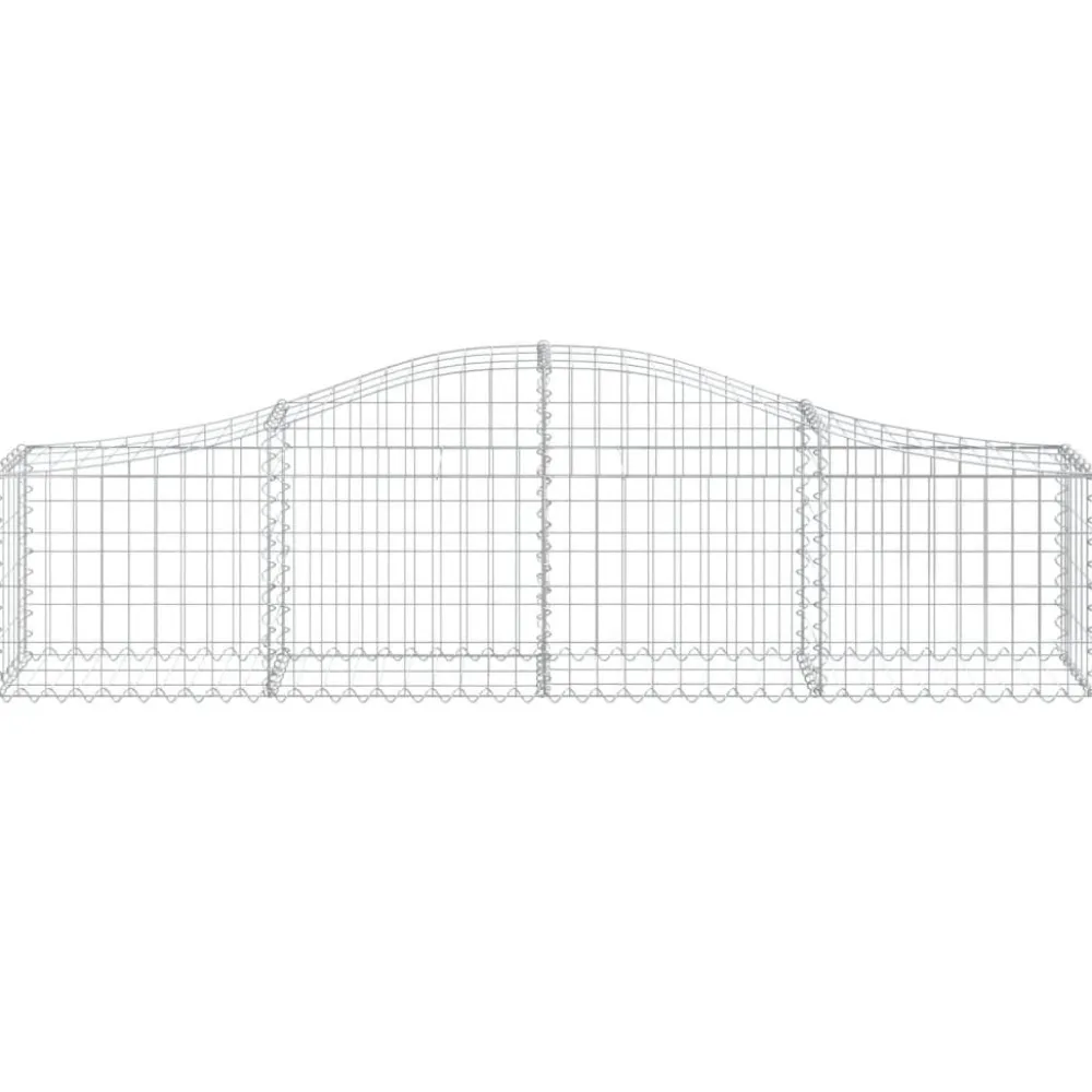 Clearance FinePRICE Kaareva kivikori 200x50x40/60 cm galvanoitua rautaa
