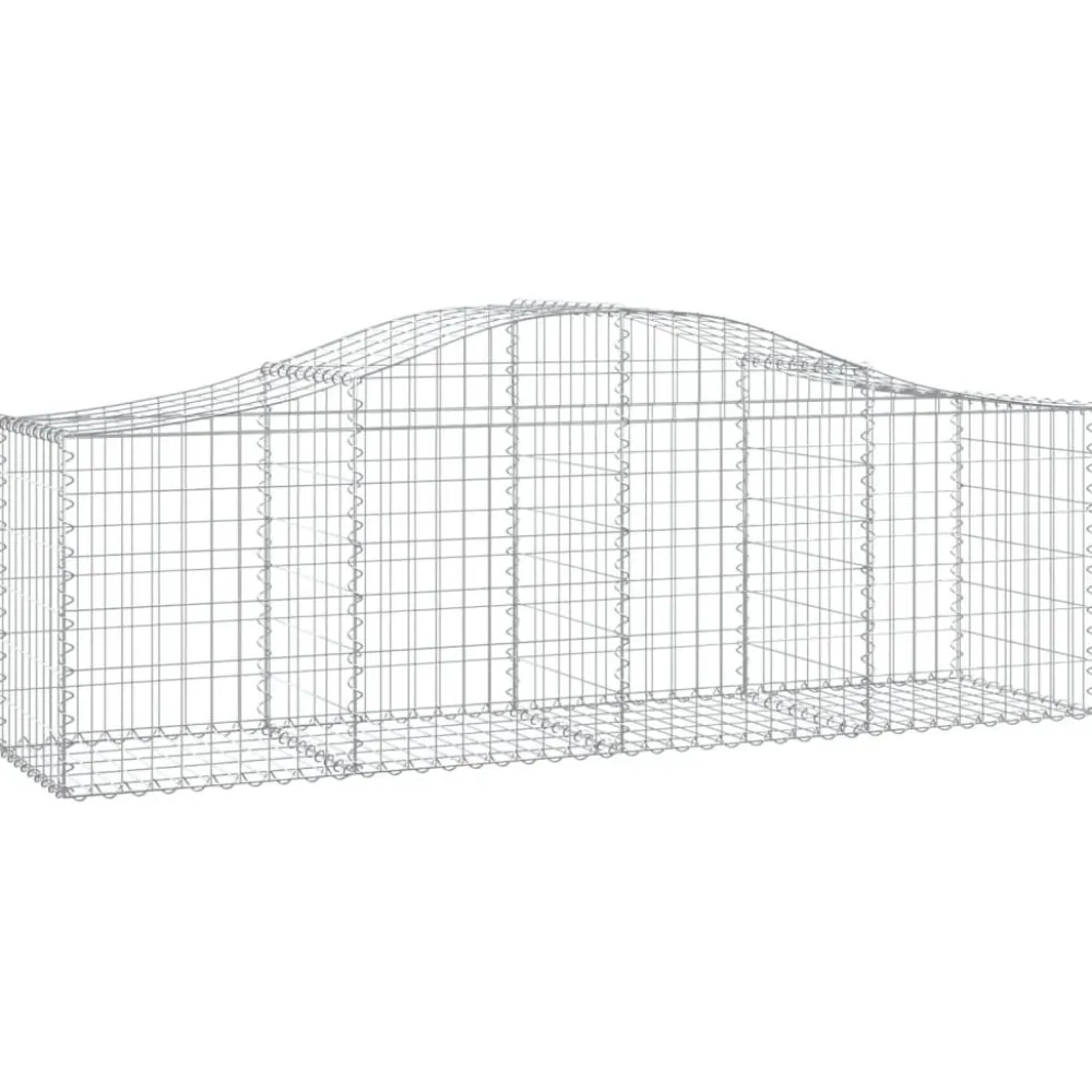Clearance FinePRICE Kaareva kivikori 200x50x40/60 cm galvanoitua rautaa