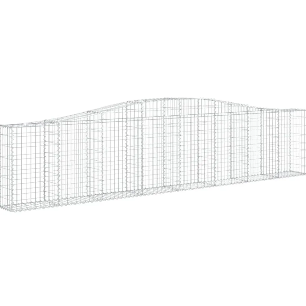 Clearance FinePRICE Kaareva kivikori 200x50x40/60 cm galvanoitua rautaa