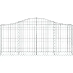 Clearance FinePRICE Kaareva kivikori 200x50x40/60 cm galvanoitua rautaa