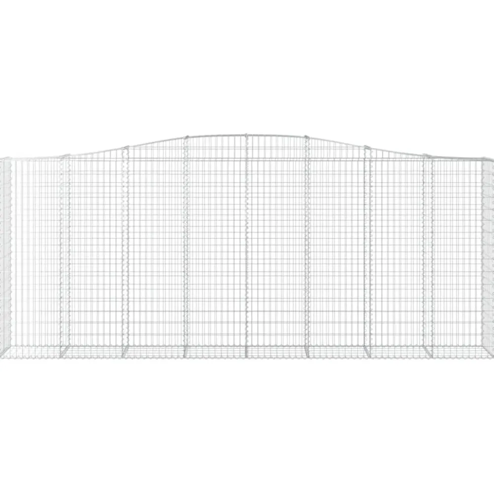 Clearance FinePRICE Kaareva kivikori 200x50x40/60 cm galvanoitua rautaa