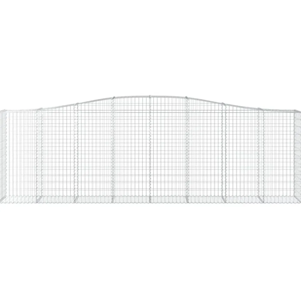 Clearance FinePRICE Kaareva kivikori 200x50x40/60 cm galvanoitua rautaa