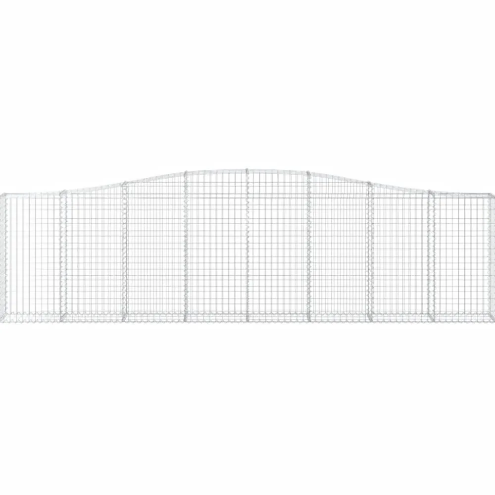 Clearance FinePRICE Kaareva kivikori 200x50x40/60 cm galvanoitua rautaa