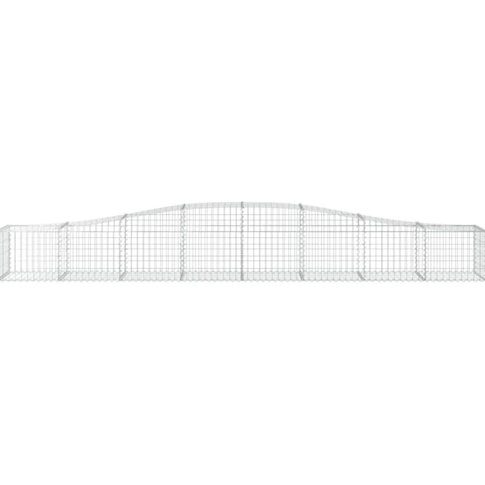 Clearance FinePRICE Kaareva kivikori 200x50x40/60 cm galvanoitua rautaa