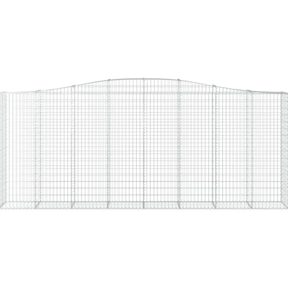 Clearance FinePRICE Kaareva kivikori 200x50x40/60 cm galvanoitua rautaa