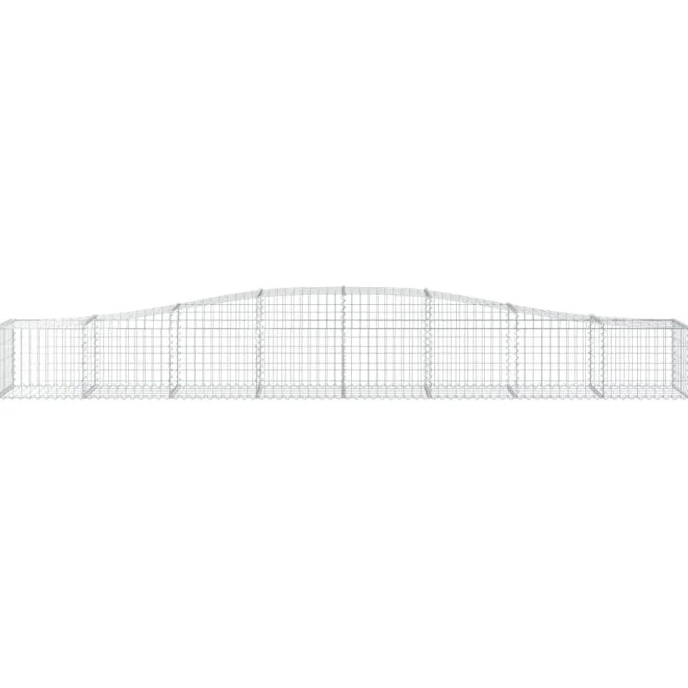 Clearance FinePRICE Kaareva kivikori 200x50x40/60 cm galvanoitua rautaa