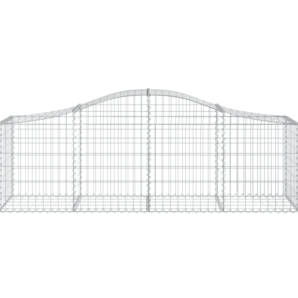 Clearance FinePRICE Kaareva kivikori 200x50x40/60 cm galvanoitua rautaa