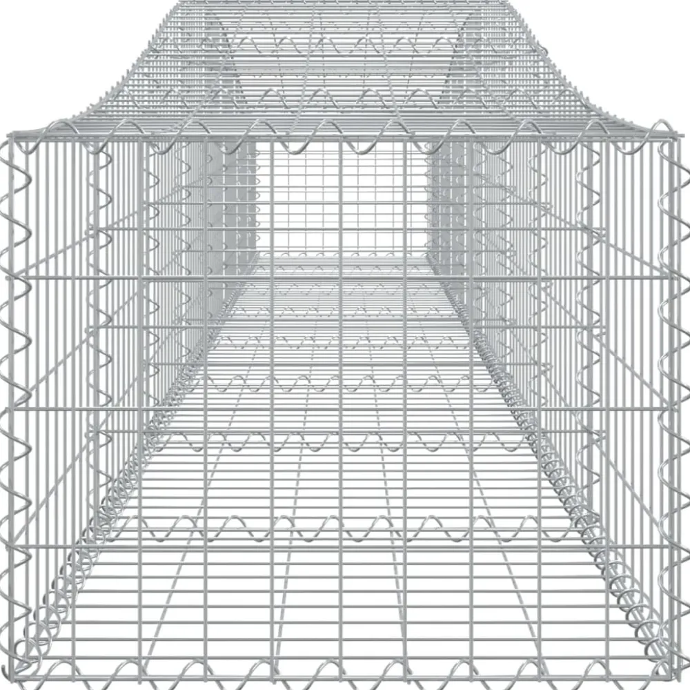 Clearance FinePRICE Kaareva kivikori 200x50x40/60 cm galvanoitua rautaa