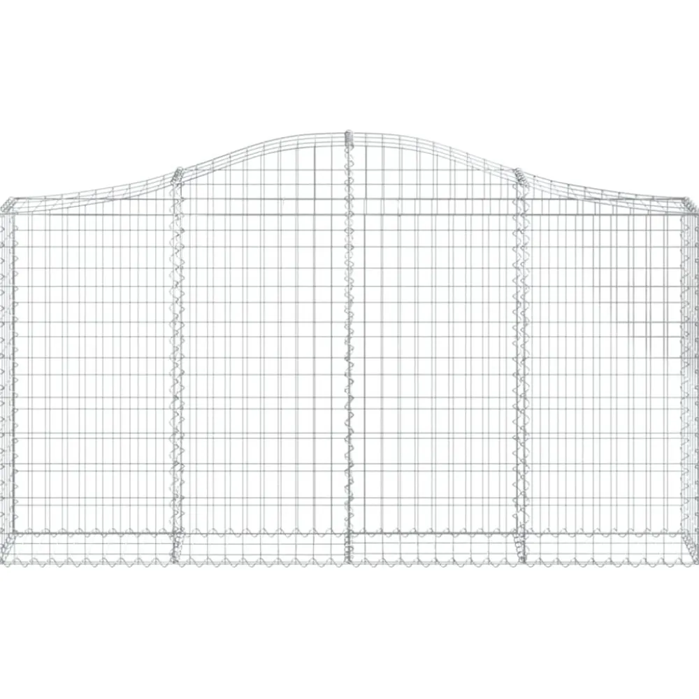 Clearance FinePRICE Kaareva kivikori 200x50x40/60 cm galvanoitua rautaa