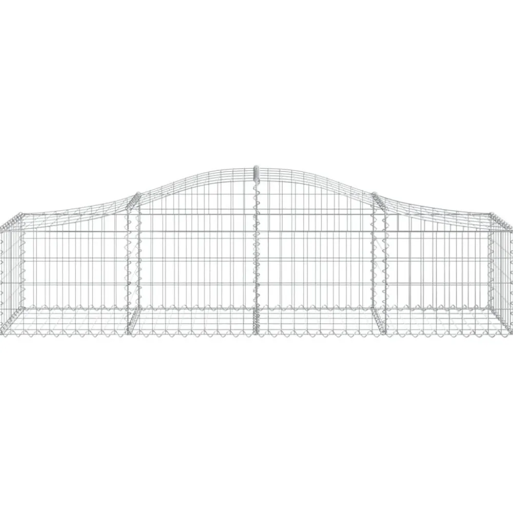 Clearance FinePRICE Kaareva kivikori 200x50x40/60 cm galvanoitua rautaa