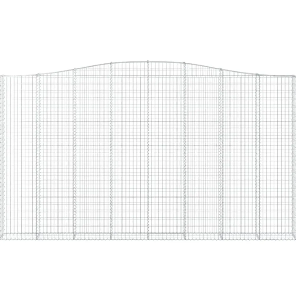 Clearance FinePRICE Kaareva kivikori 200x50x40/60 cm galvanoitua rautaa
