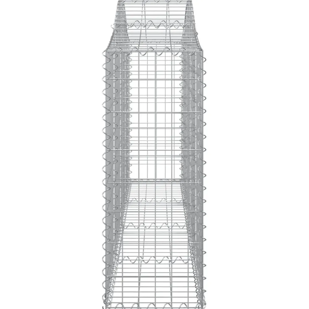Clearance FinePRICE Kaareva kivikori 200x50x40/60 cm galvanoitua rautaa