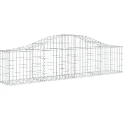 Clearance FinePRICE Kaareva kivikori 200x50x40/60 cm galvanoitua rautaa