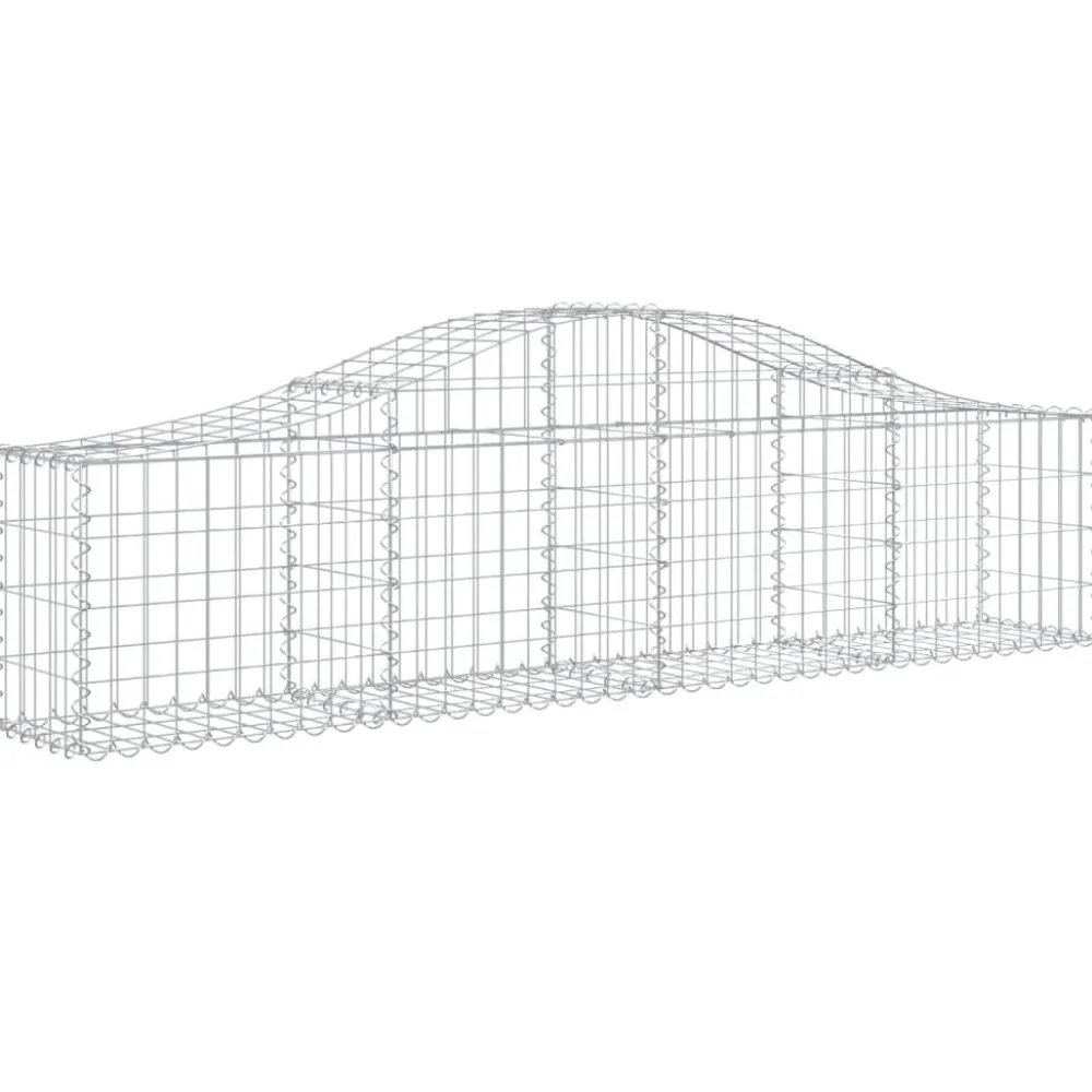 Clearance FinePRICE Kaareva kivikori 200x50x40/60 cm galvanoitua rautaa
