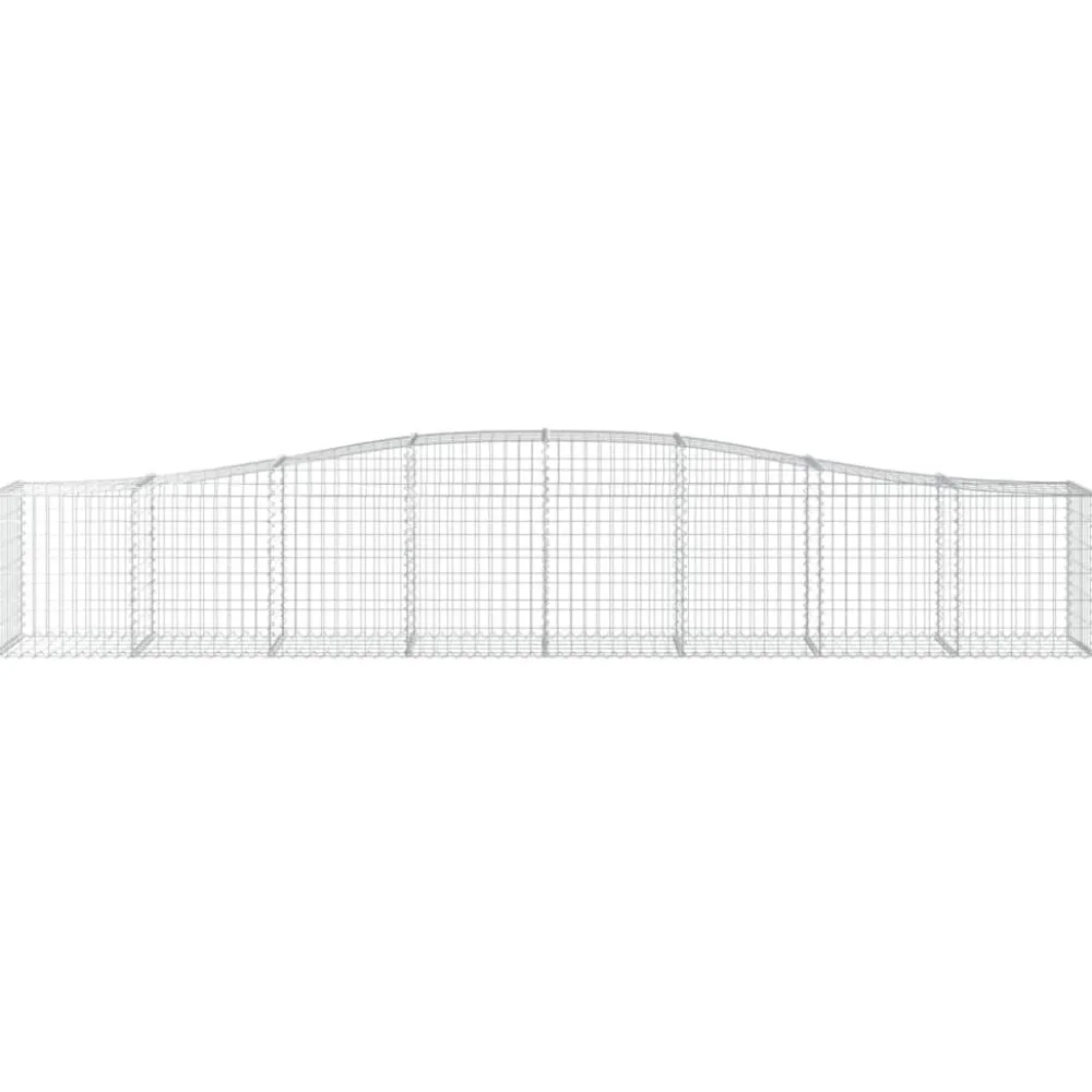 Clearance FinePRICE Kaareva kivikori 200x50x40/60 cm galvanoitua rautaa