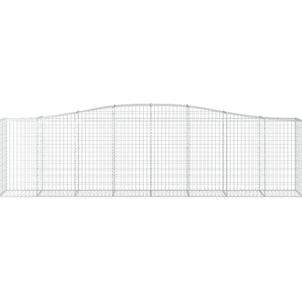 Clearance FinePRICE Kaareva kivikori 200x50x40/60 cm galvanoitua rautaa