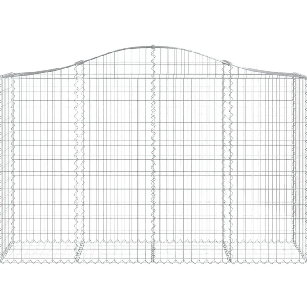 Clearance FinePRICE Kaareva kivikori 200x50x40/60 cm galvanoitua rautaa