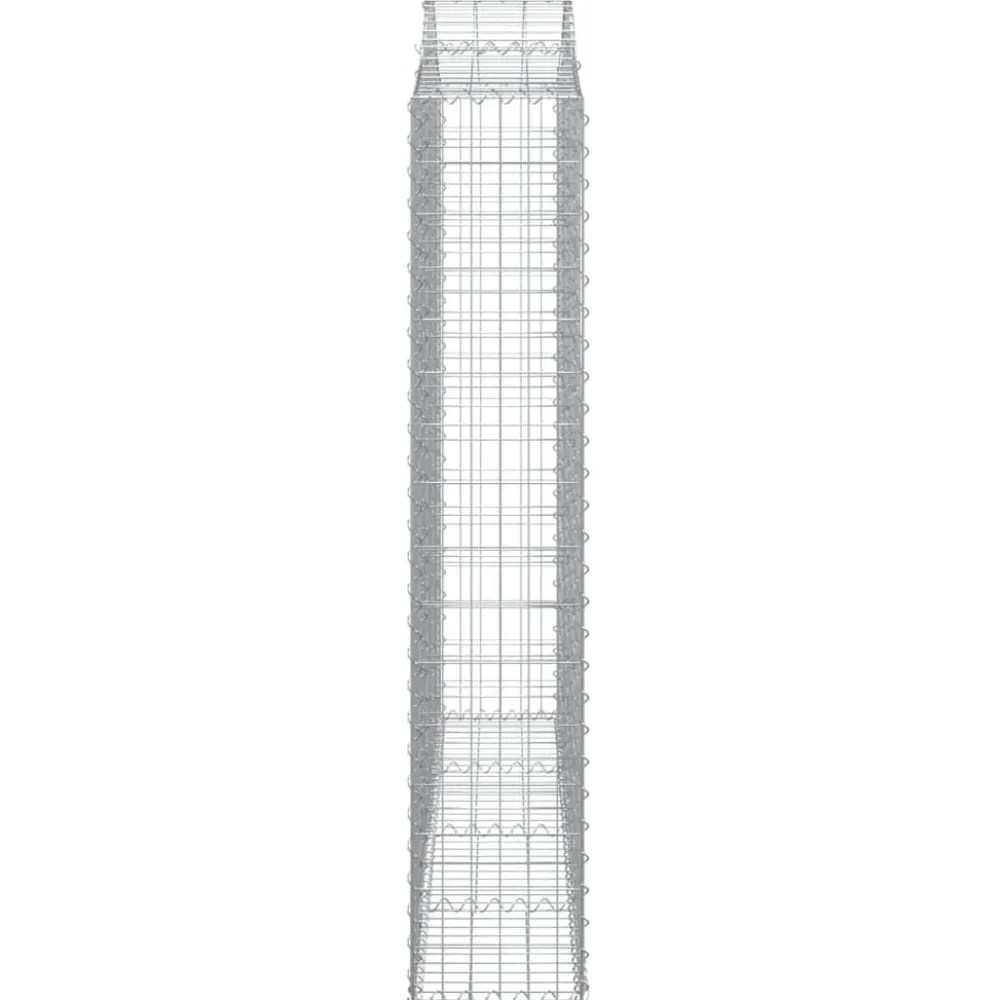 Clearance FinePRICE Kaareva kivikori 200x50x40/60 cm galvanoitua rautaa