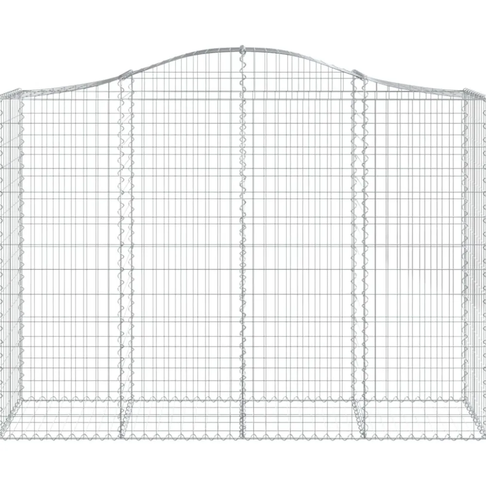 Clearance FinePRICE Kaareva kivikori 200x50x40/60 cm galvanoitua rautaa