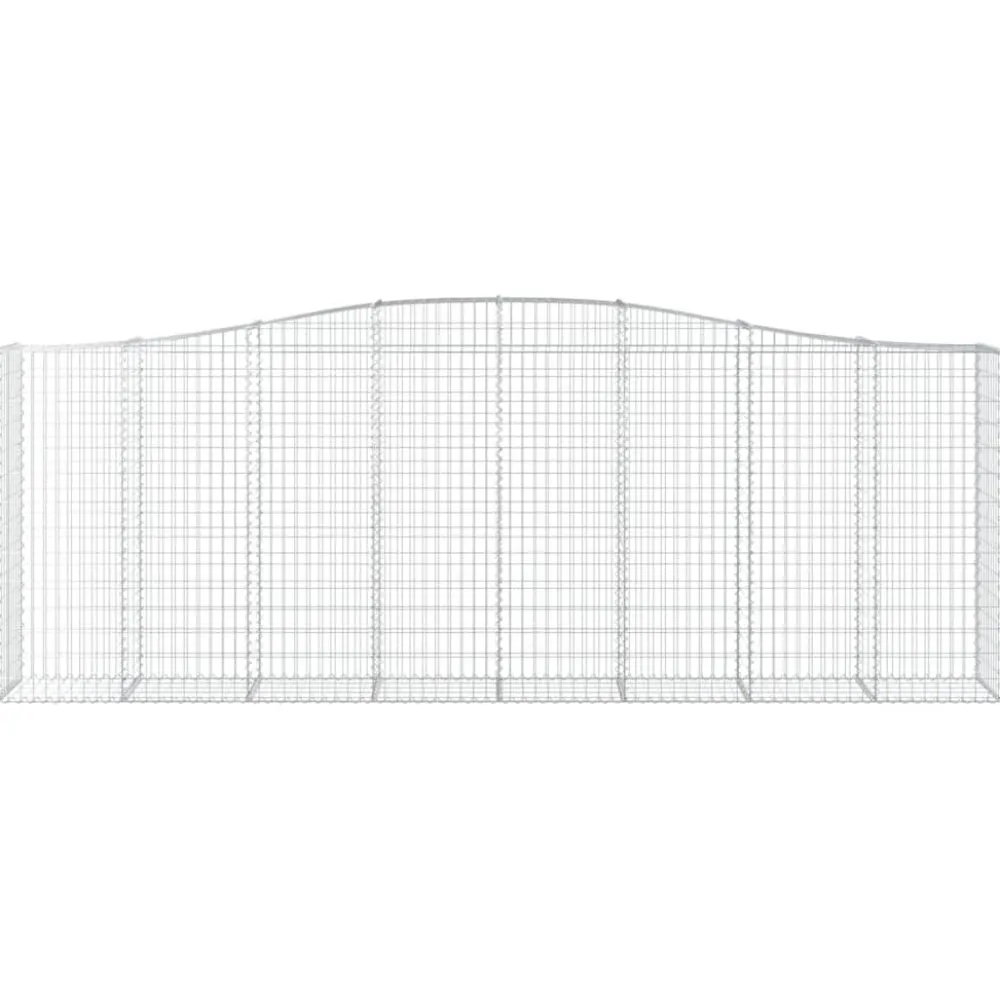 Clearance FinePRICE Kaareva kivikori 200x50x40/60 cm galvanoitua rautaa