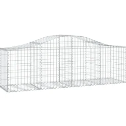 Clearance FinePRICE Kaareva kivikori 200x50x40/60 cm galvanoitua rautaa