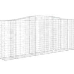 Clearance FinePRICE Kaareva kivikori 200x50x40/60 cm galvanoitua rautaa