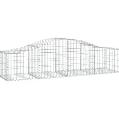 Clearance FinePRICE Kaareva kivikori 200x50x40/60 cm galvanoitua rautaa