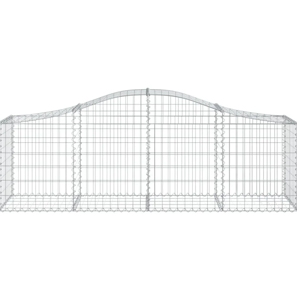 Clearance FinePRICE Kaareva kivikori 200x50x40/60 cm galvanoitua rautaa