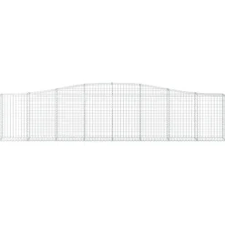 Clearance FinePRICE Kaareva kivikori 200x50x40/60 cm galvanoitua rautaa