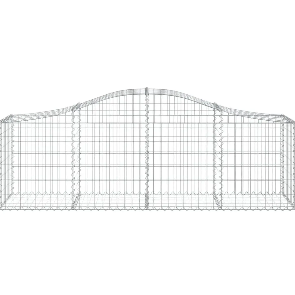 Clearance FinePRICE Kaareva kivikori 200x50x40/60 cm galvanoitua rautaa