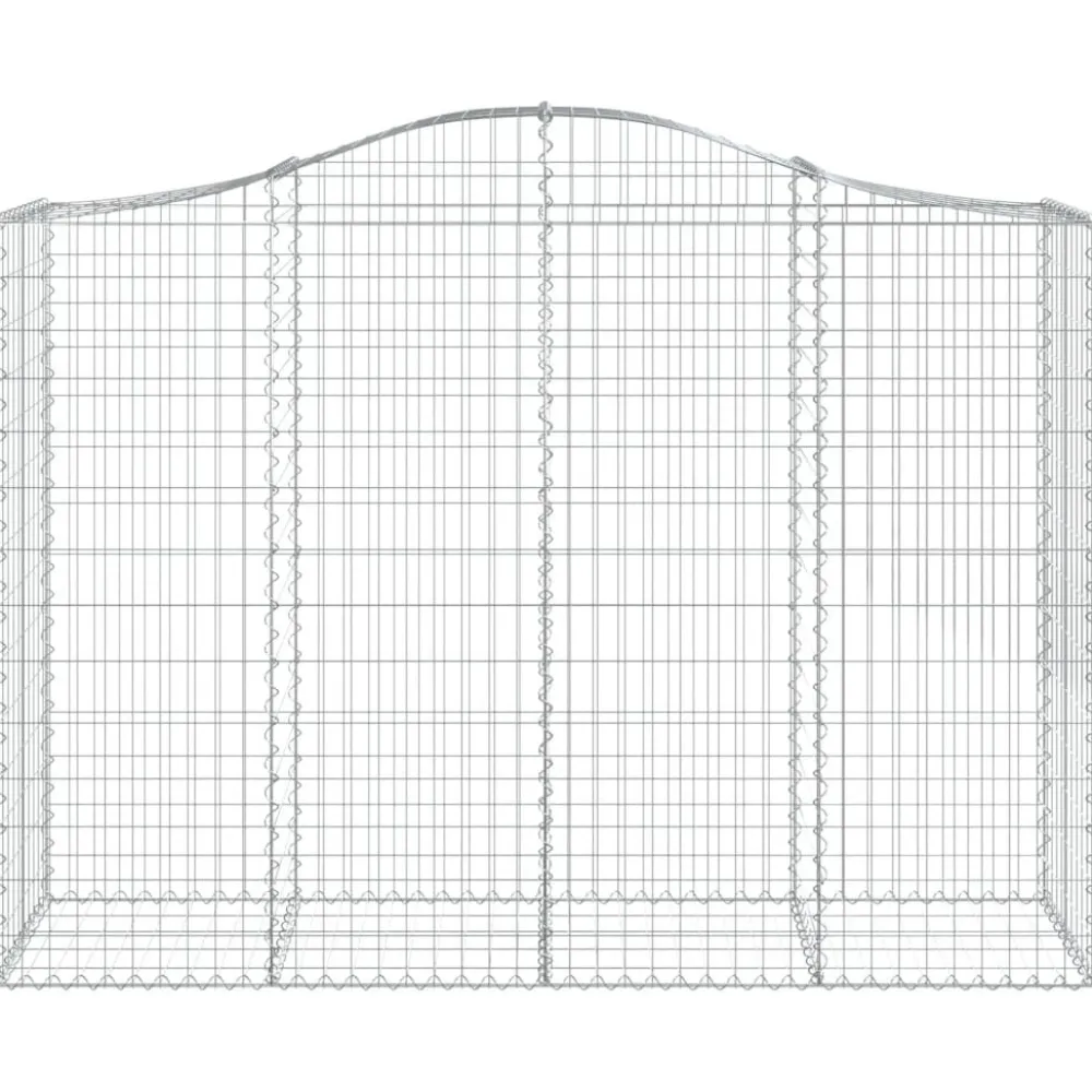 Clearance FinePRICE Kaareva kivikori 200x50x40/60 cm galvanoitua rautaa