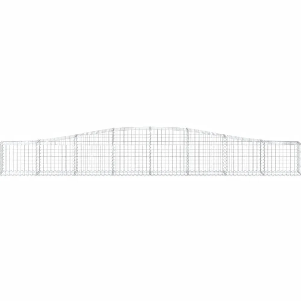 Clearance FinePRICE Kaareva kivikori 200x50x40/60 cm galvanoitua rautaa