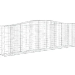Clearance FinePRICE Kaareva kivikori 200x50x40/60 cm galvanoitua rautaa