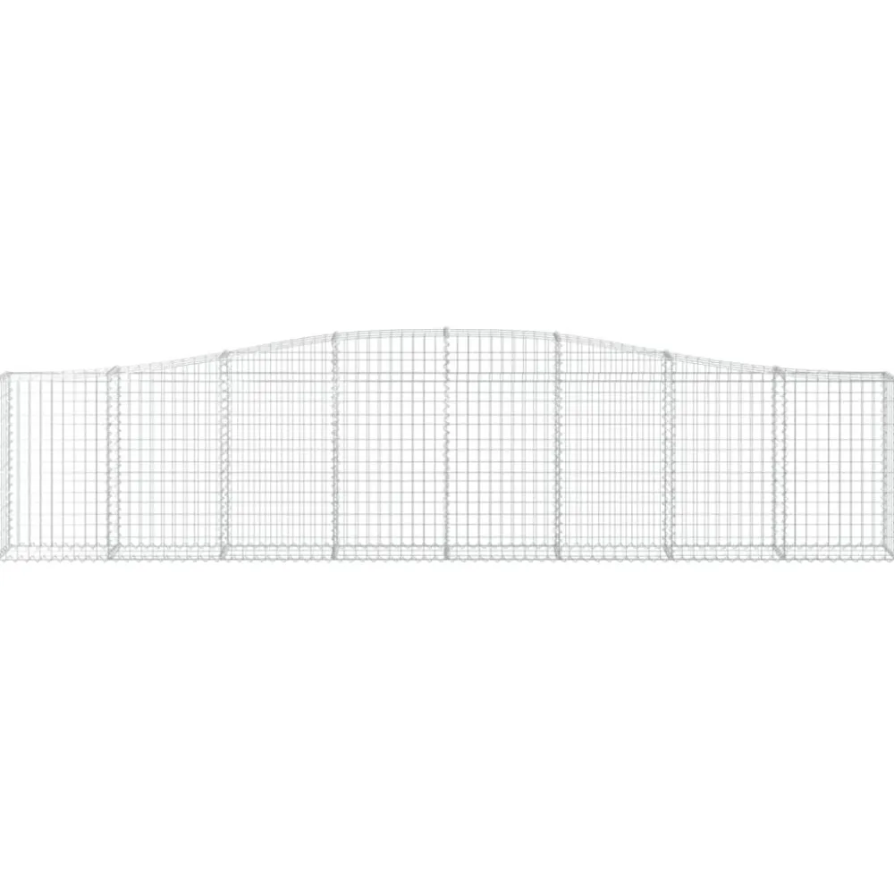 Clearance FinePRICE Kaareva kivikori 200x50x40/60 cm galvanoitua rautaa