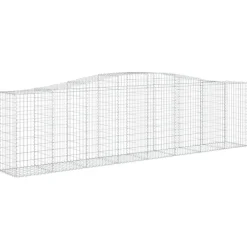 Clearance FinePRICE Kaareva kivikori 200x50x40/60 cm galvanoitua rautaa