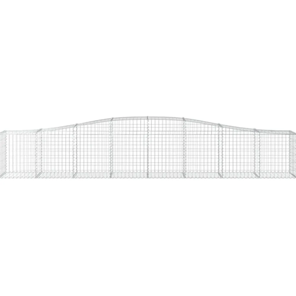 Clearance FinePRICE Kaareva kivikori 200x50x40/60 cm galvanoitua rautaa