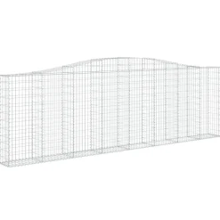 Clearance FinePRICE Kaareva kivikori 200x50x40/60 cm galvanoitua rautaa