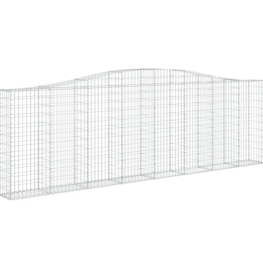 Clearance FinePRICE Kaareva kivikori 200x50x40/60 cm galvanoitua rautaa