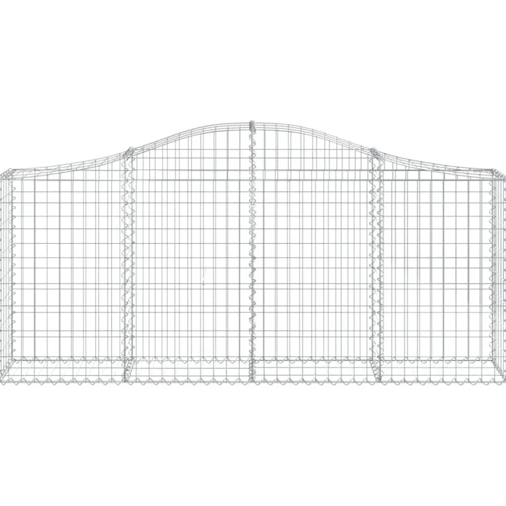 Clearance FinePRICE Kaareva kivikori 200x50x40/60 cm galvanoitua rautaa