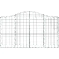 Clearance FinePRICE Kaareva kivikori 200x50x40/60 cm galvanoitua rautaa