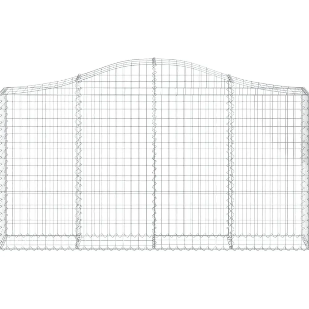 Clearance FinePRICE Kaareva kivikori 200x50x40/60 cm galvanoitua rautaa