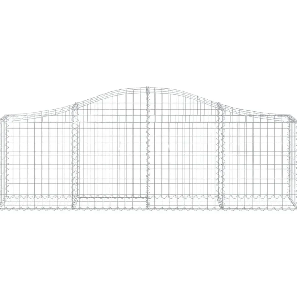 Clearance FinePRICE Kaareva kivikori 200x50x40/60 cm galvanoitua rautaa