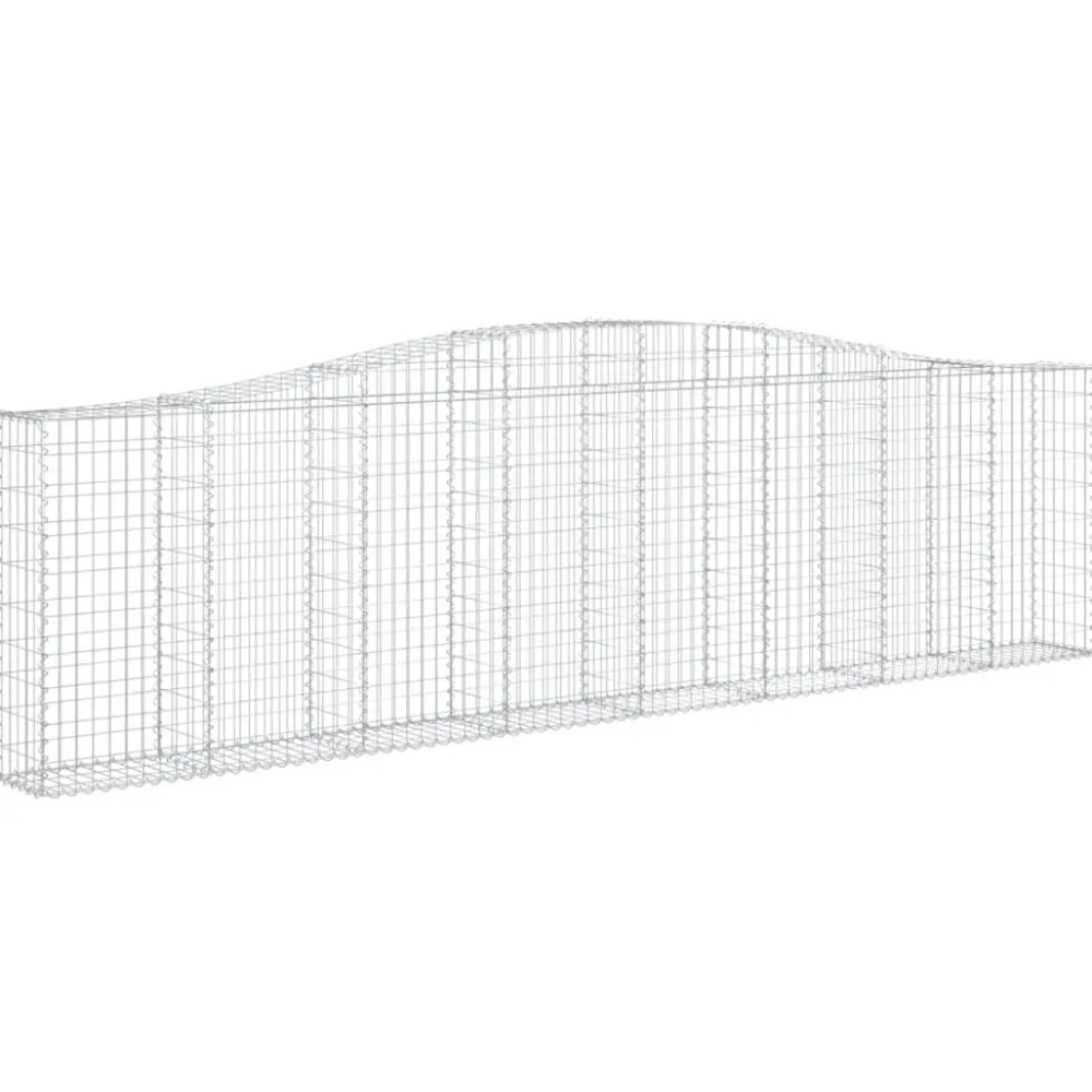 Clearance FinePRICE Kaareva kivikori 200x50x40/60 cm galvanoitua rautaa