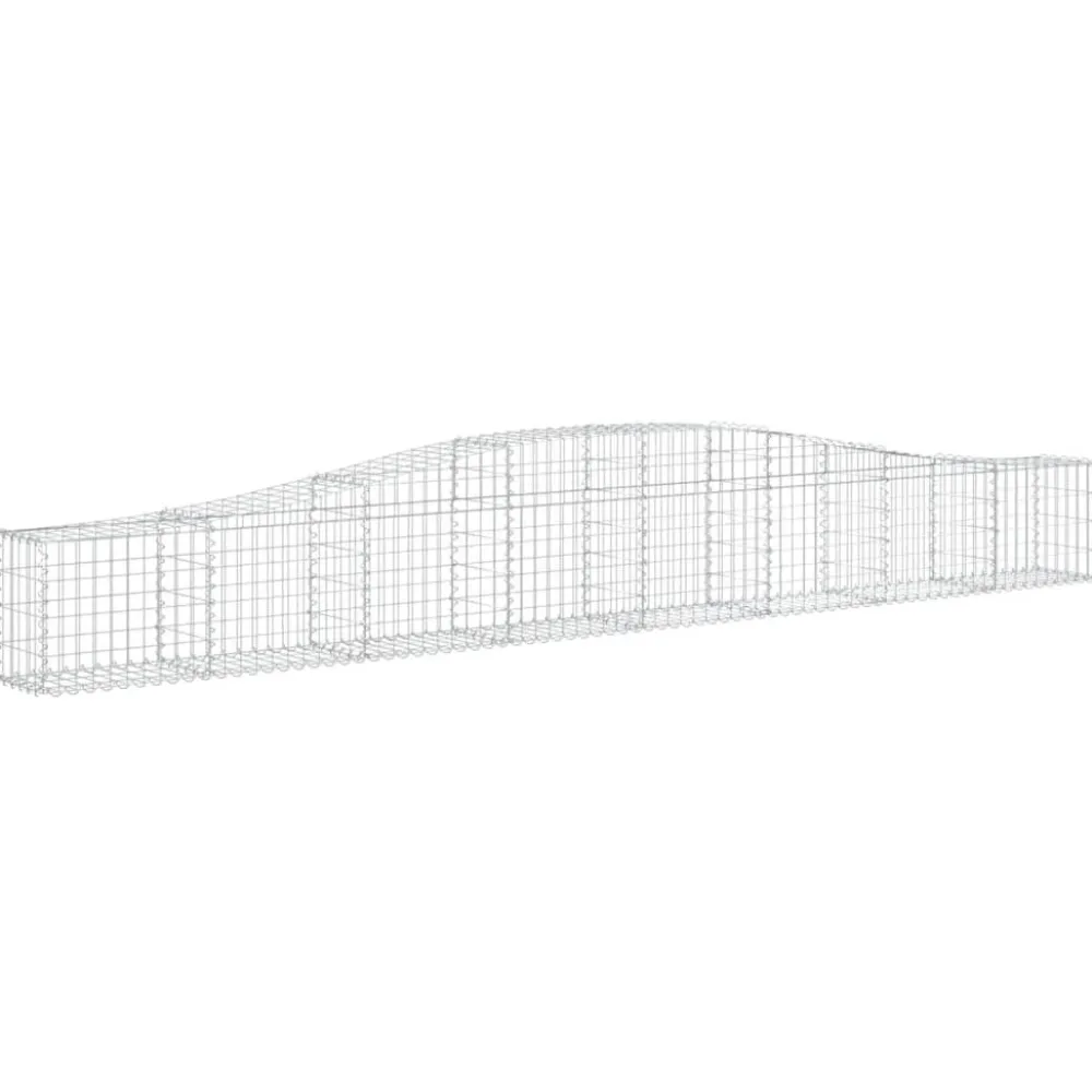 Clearance FinePRICE Kaareva kivikori 200x50x40/60 cm galvanoitua rautaa