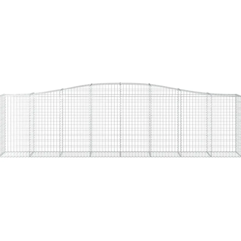 Clearance FinePRICE Kaareva kivikori 200x50x40/60 cm galvanoitua rautaa
